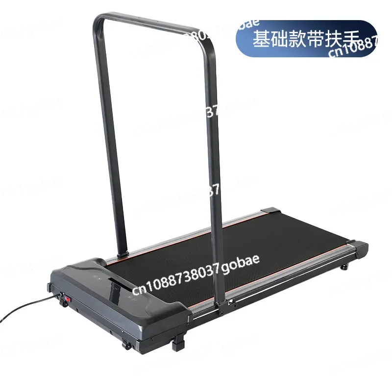 

Маленькая плоская беговая дорожка для дома, бесшумная модернизированная электрическая беговая дорожка для фитнеса с подлокотниками
