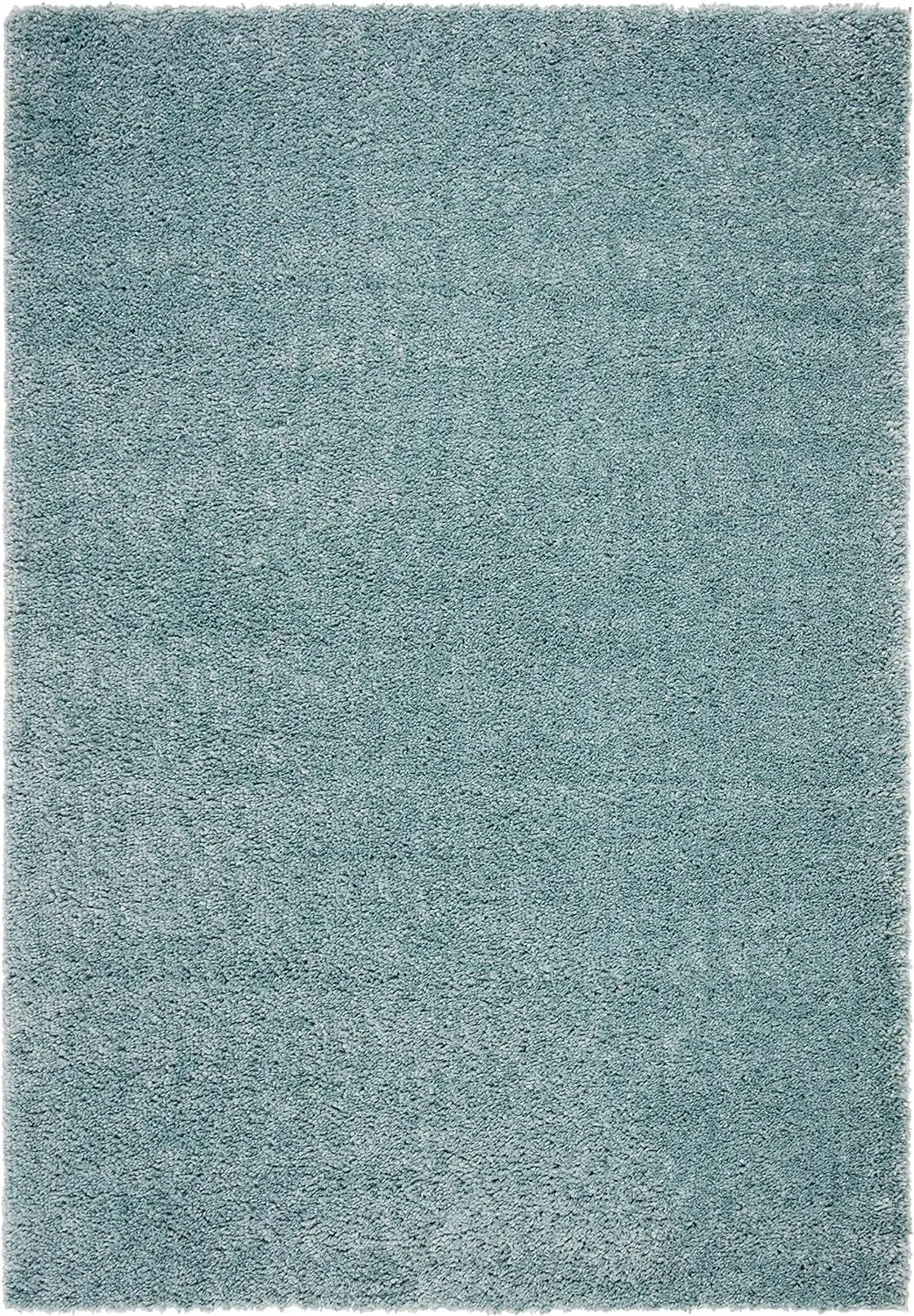  August Shag Collection Area Rug - 8' x 10', Aqua, Solid Design, Non-Shedding & Easy Care, 1.2-inch Thick Ideal