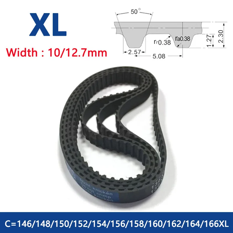 

1pc XL Synchronous Timing Belt Rubber Closed Loop Transmission Drive Belt Width 10 12.7mm 146/148/150/152/154/156/158/160-166XL