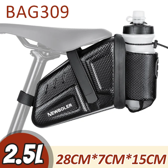 NEWBOLER 1.5L/2.5/5L Waterdichte Fietszadeltas MTB Racefiets Zadeltassen Reflecterende Gestreepte Fietsgereedschapstas MTB Accessoires
