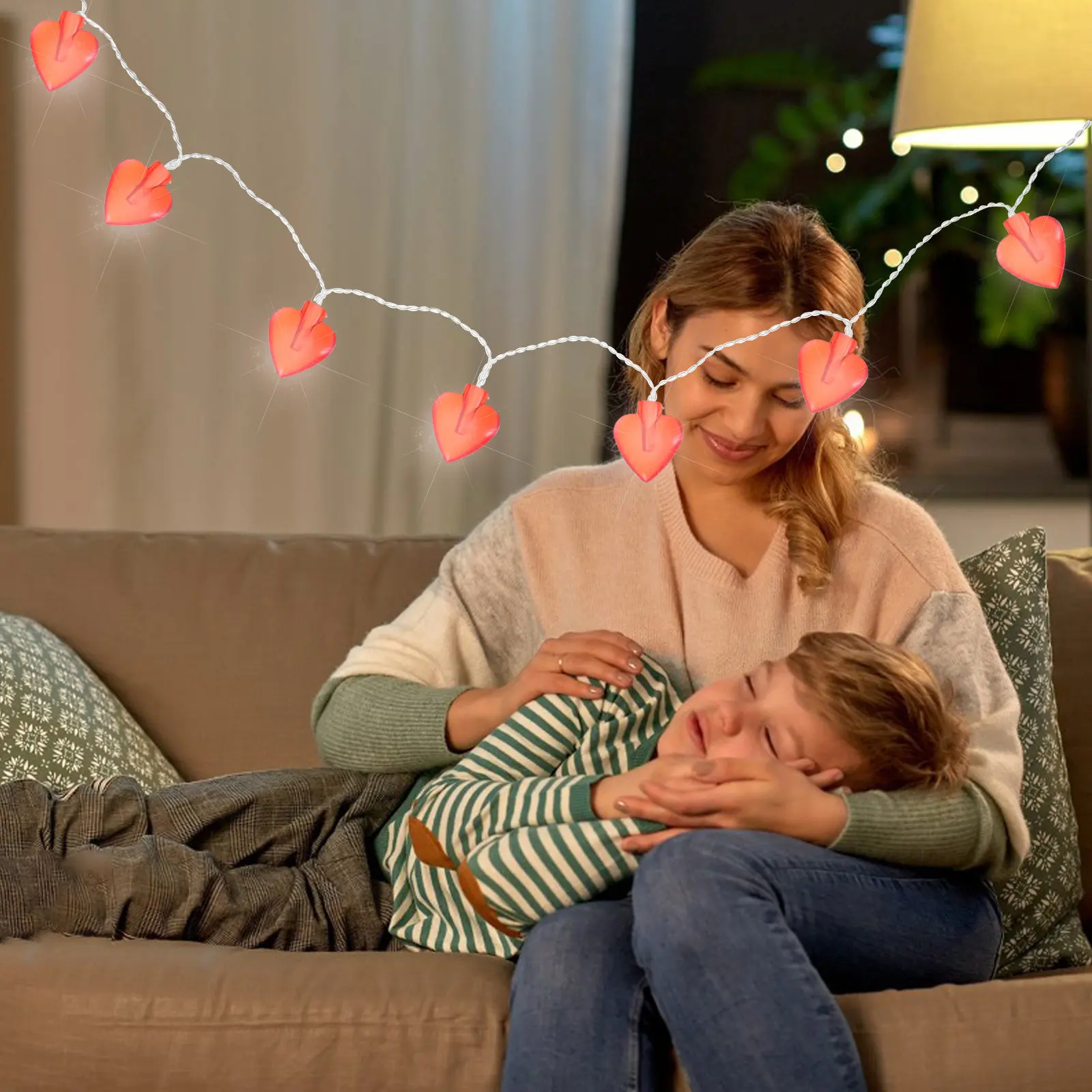50Pcs Heart String Light Shade Mini Red Lampshade Fit 5Mm LED Bulb Decorative Bulb Cover Party Wedding Birthday Holiday
