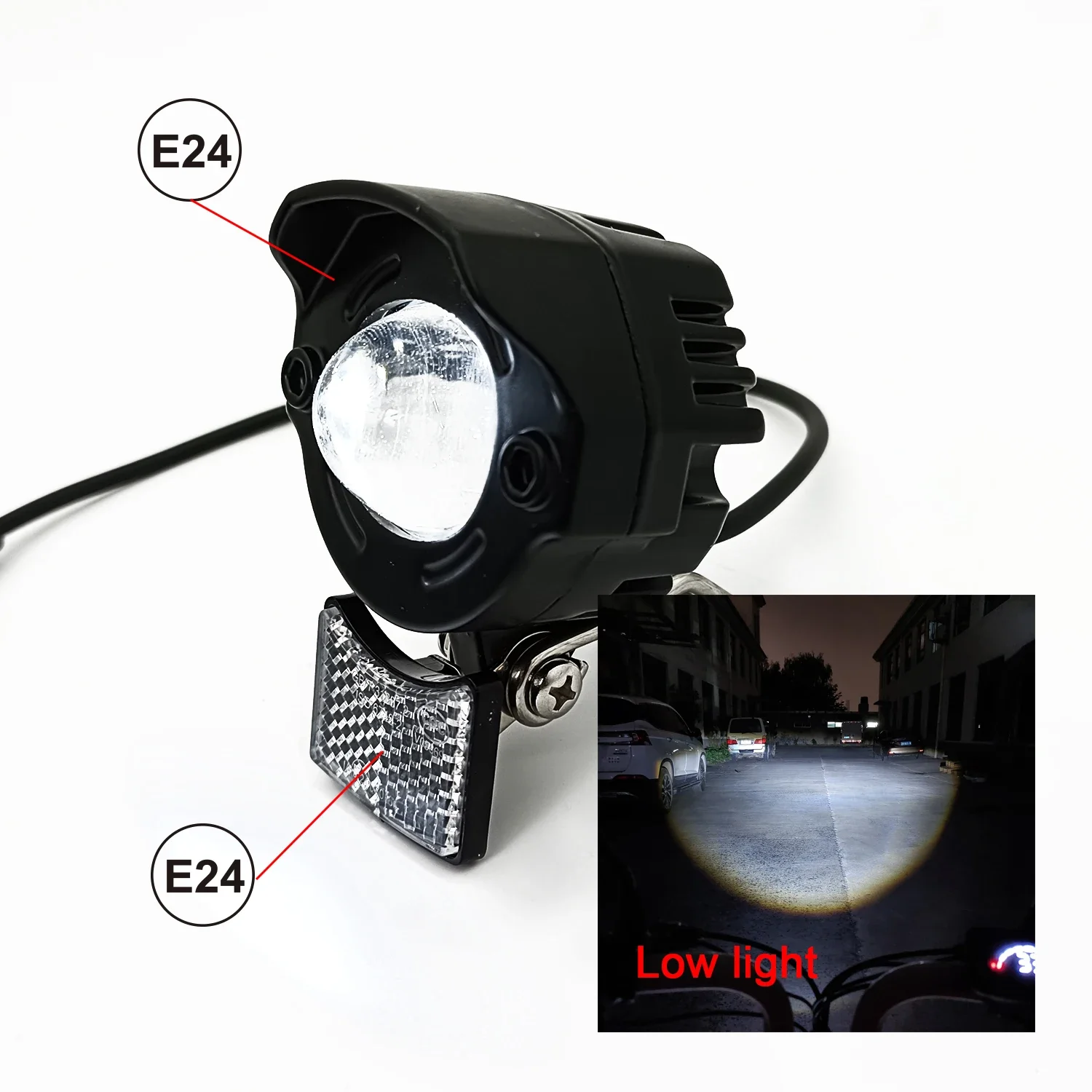 EBKE Ebike Electric Bicycle Light Kit Front Dual Lights Upgraded Multifunctional Rear Lamp Waterproof Cable 302405X