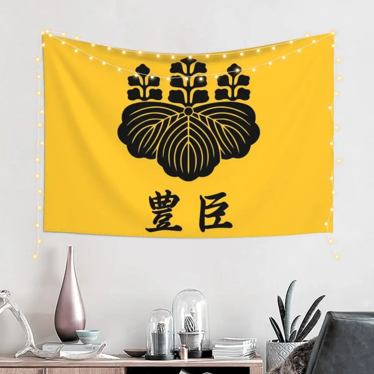 Toyotomi Clan kamon with Clan Name Tapestry Bedrooms Decor Decorative Paintings Nordic Home Decor Tapestry