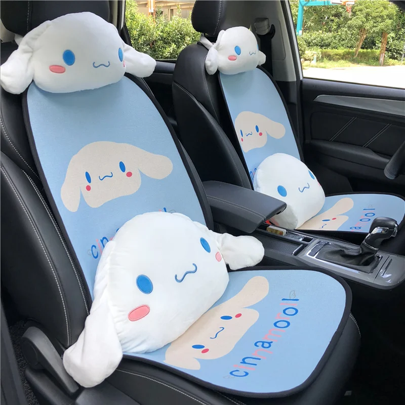 

Sanrio Cartoon Cinnamoroll Headrest Neck Safety Cushion Chair Neck Support Headrest Seat Belt Cover Car Decoration Gifts