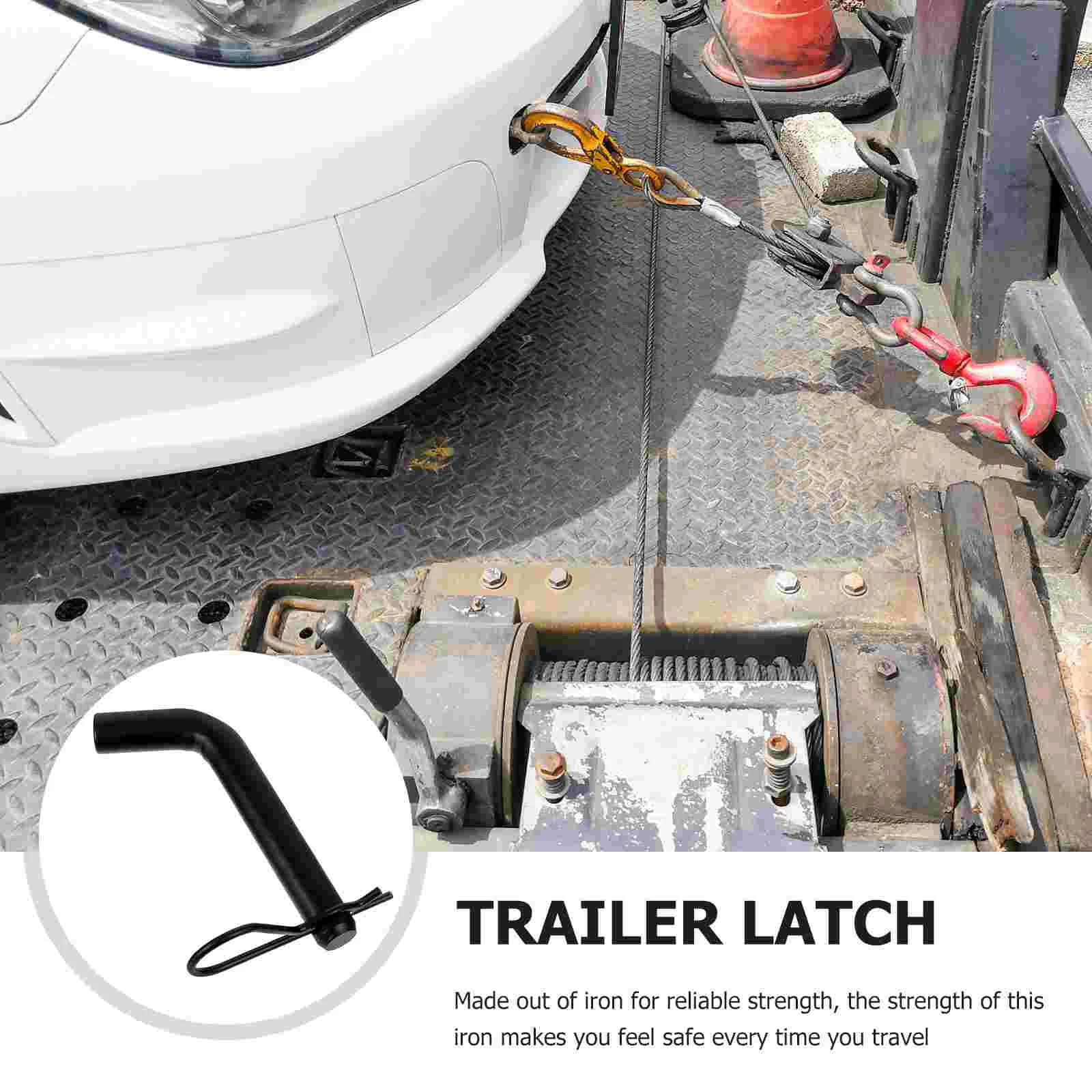 2 Pcs Plug Trailer Accessory Lock Hitch Locking Anti-Theft Accessories Punch Hole Bumper Iron Cargo