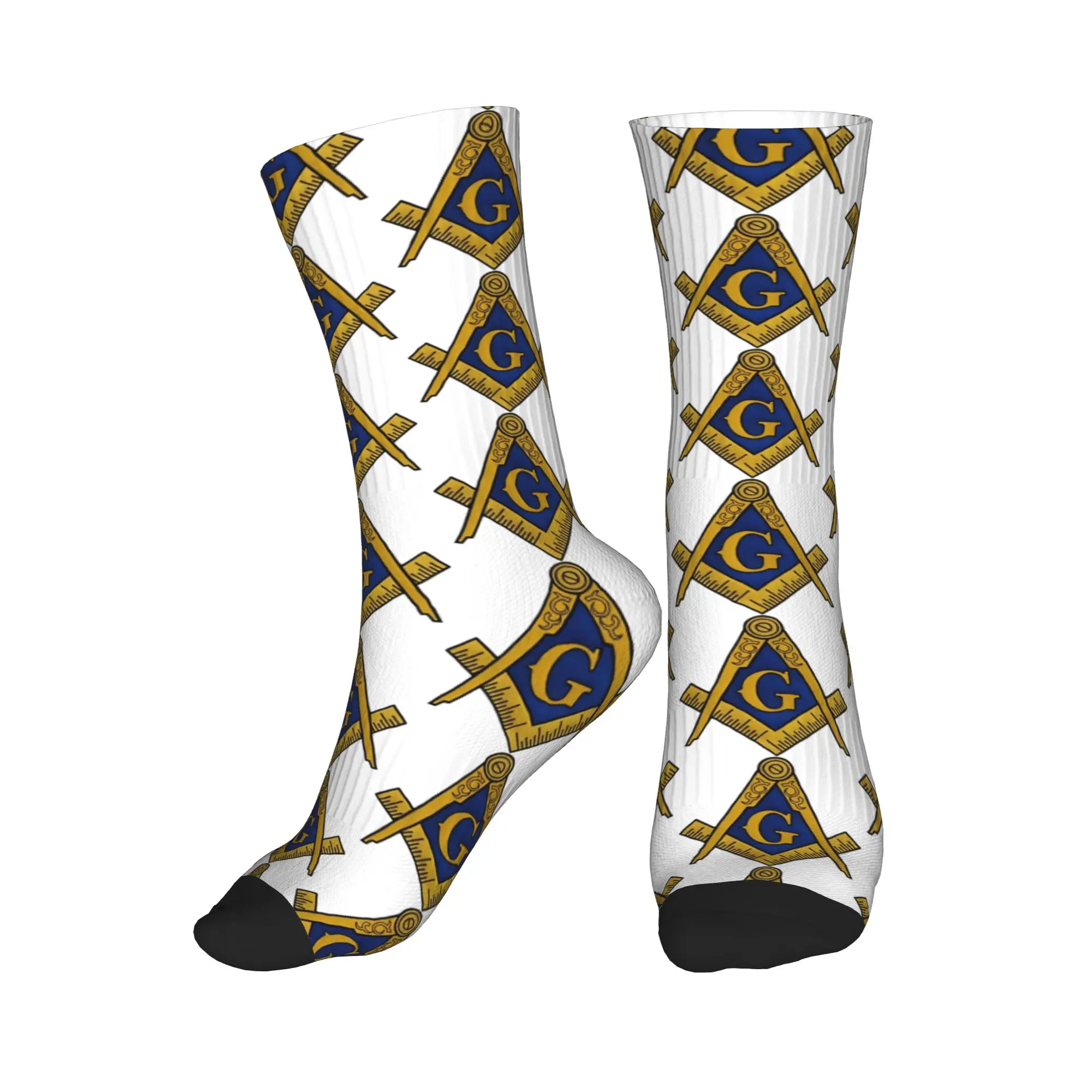 

Men Socks Freemason Masonic Freemasonry Square and compass Masonry Stockings Anti Skid Socks Autumn Design Outdoor Sports Socks