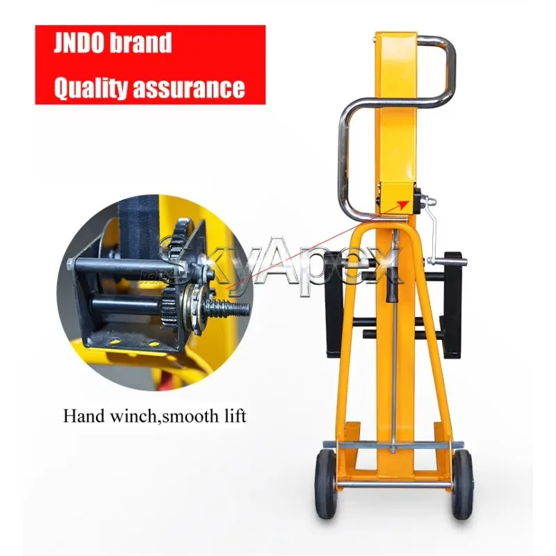

Portable Hand Operated 120KG Pallet Stacker Manual Winch Forklift Platform Lift Table Crane for Warehouse Lifting Equipment