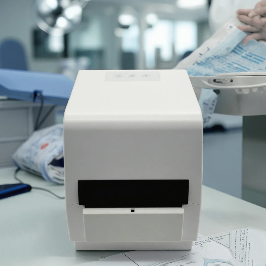 2026 Thermal Label Printers with Ribbon 110mm Wireless Wifi Thermal Transfer Printer 300dpi Label Printing Machine