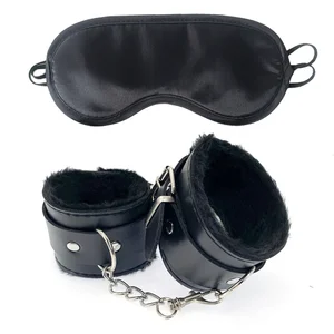 2 buah Borgol Seks Kulit PU dengan Masker Mata Mainan Seks untuk Pasangan Permainan Dewasa Aksesori Erotis Perbudakan Budak 6 penjualan terbaik perbudakan diri - №