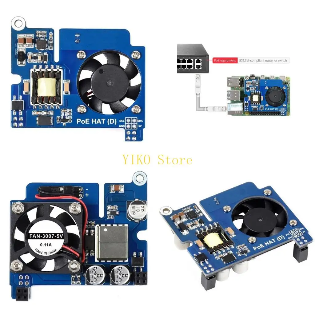 

K32C Cooling Fan Rack-mounted 802.3af Power Over Ethernet Expansion Board Replace