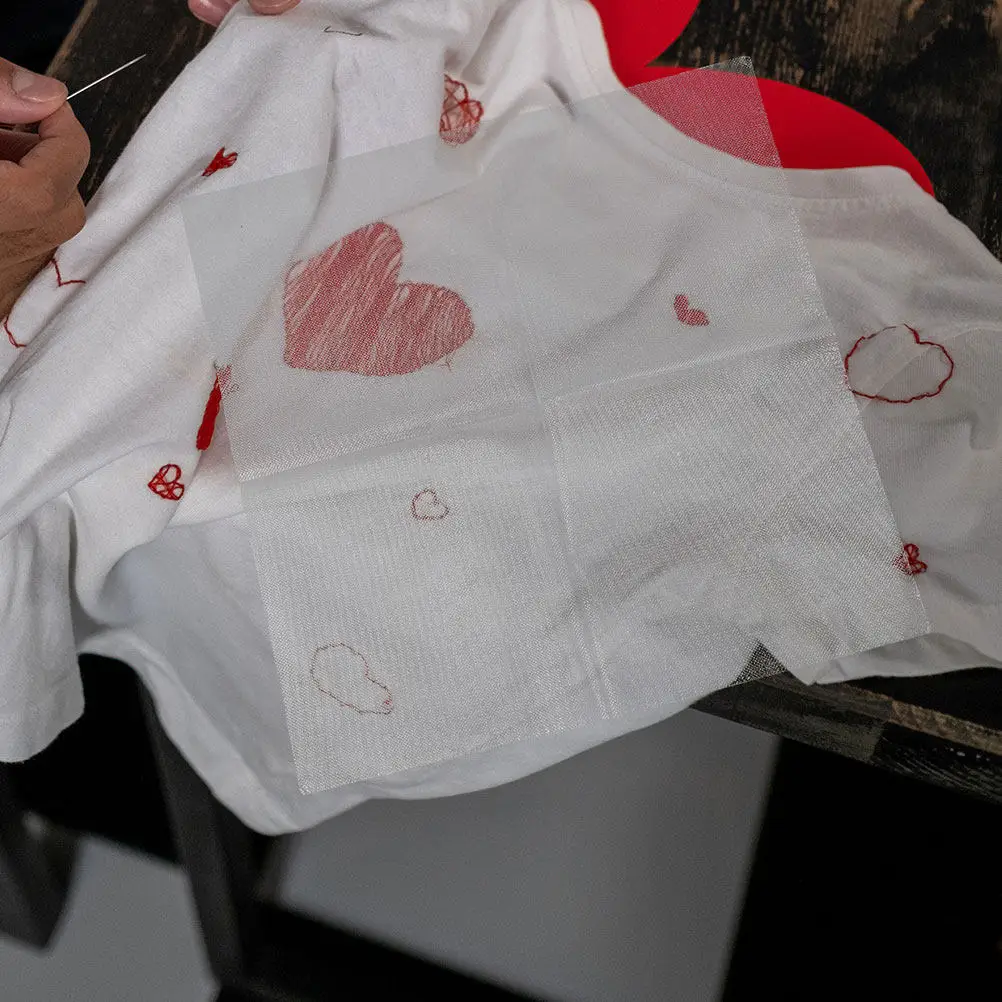 

8Pcs Water Soluble Embroidery Transfer Paper for DIY Canvas Shoes T Shirts Clothing Easy Peel Off Wash Away Stabilizer Film