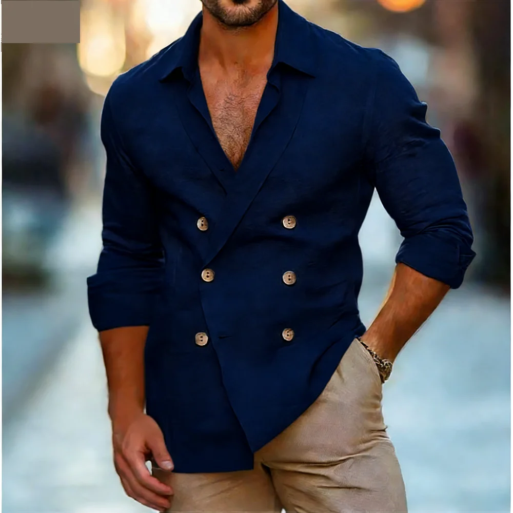 

Мужской приталенный однотонный пиджак: повседневный, для свадьбы, костюмный пиджак, смокинг для жениха, модный деловой пиджак для торжественных ужинов