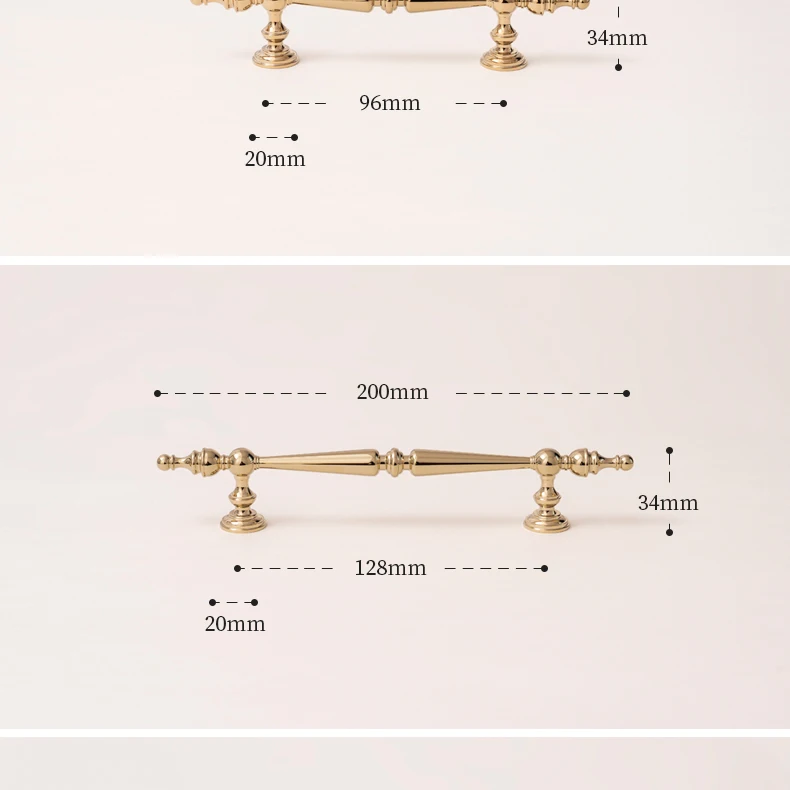 Bright gold PVD brass cabinet handle product image 20