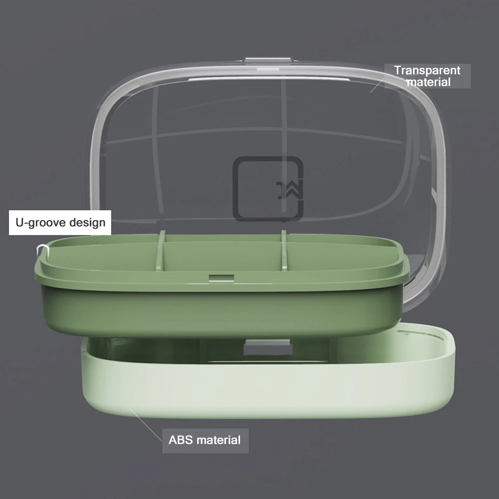 1Pcs Medicine Organizer Pill Container 4/6 Section Travel Pill Box Airtight Vitamin Box Portable Pill Holder Large Compartments