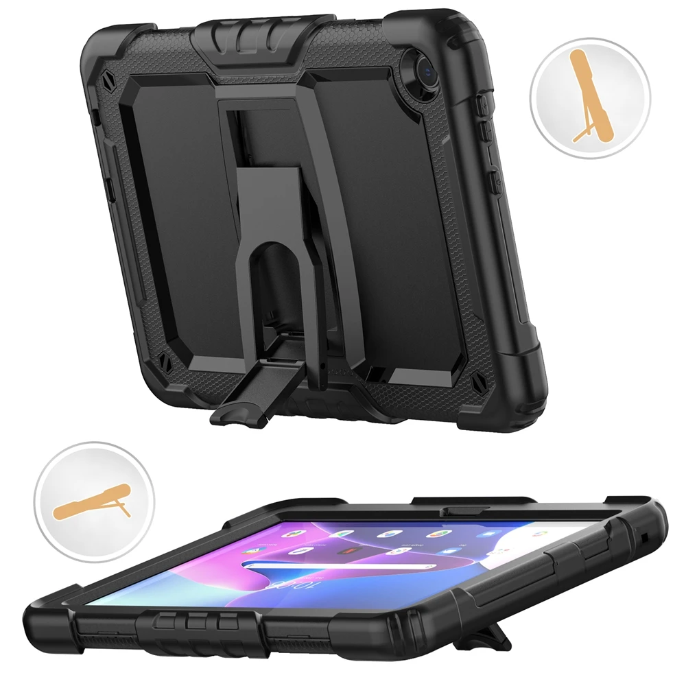 For Lenovo Tab M10 3rd Gen 2022 10.1 inch TB-328FU TB-328XU Case Kids Safe Silicon PC Hybrid Shockproof Stand Tablet Cover