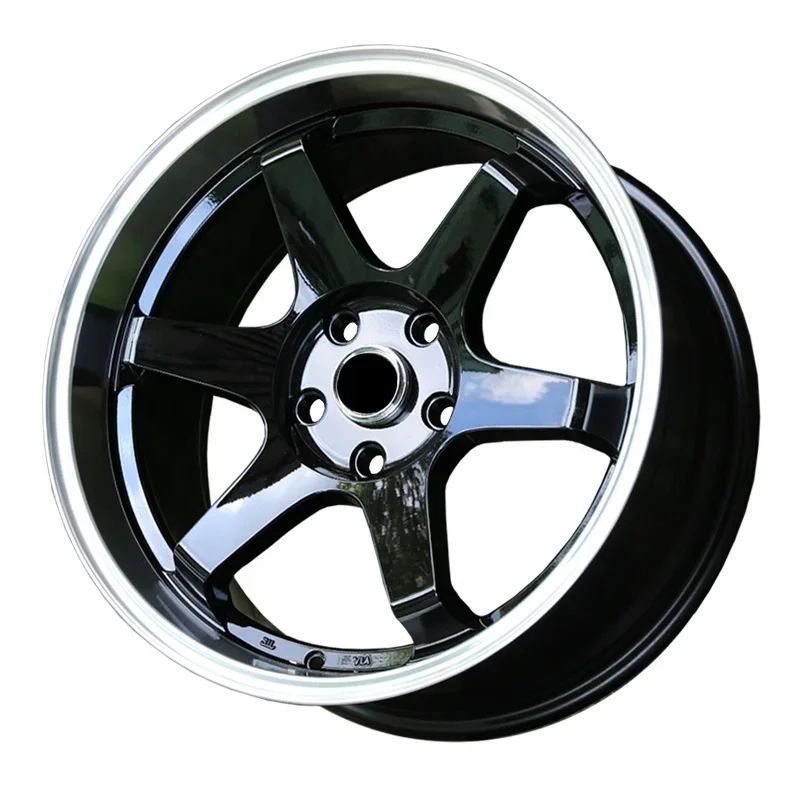 Cheap price 5 holes 5 spoke 15 16 17 18 19  inch chrome sport auto part aluminum alloy car wheels rim