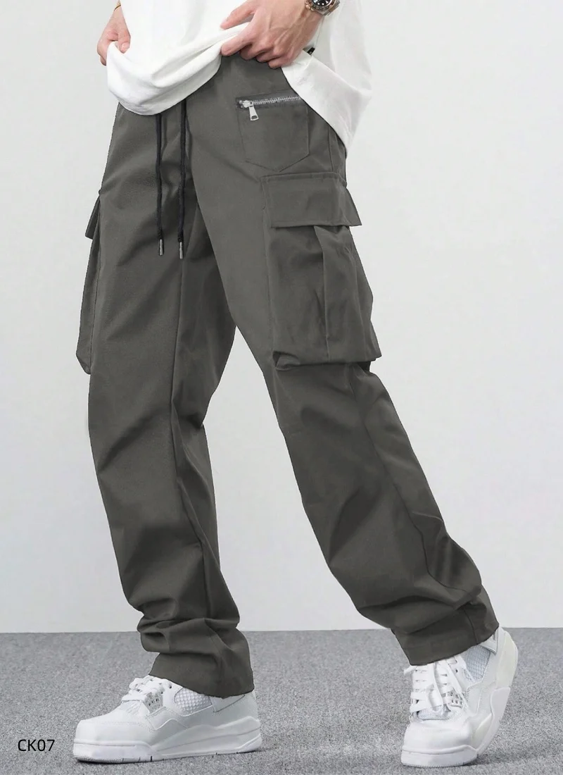 

Новые мужские рабочие брюки, европейские и американские мужские свободные прямые брюки в стиле casual, мужские рабочие брюки с карманами.