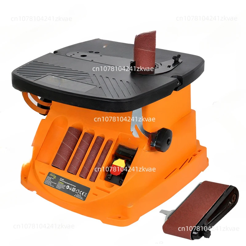 Vertical Drum Belt Wood Sander Oscillating Spindle Sander for Curved Surface Woodworking Grinding Tools Polisher 2000RPM