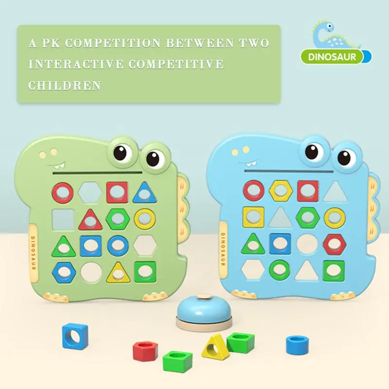 Shape Matching Game For Kids Dinosaur Puzzle Board Shape Sorter Educational Toys Board Games Geometric Shapes Shape Sorting Fine