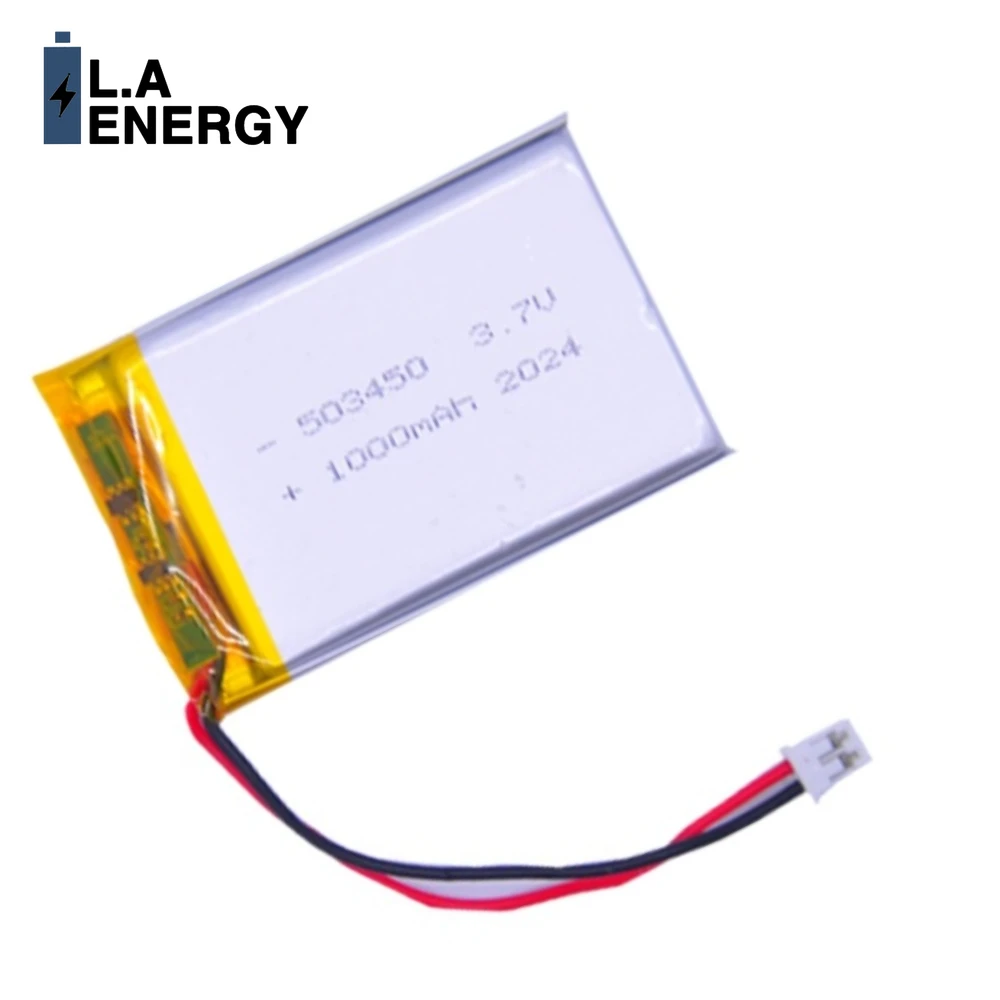 2PCS 503450 3.7V 1000mAh Rechargeable Battery Polymer Lithium for GPS Smart Phone MP5 Walkie Talkies PS4 Smart Watch Massager