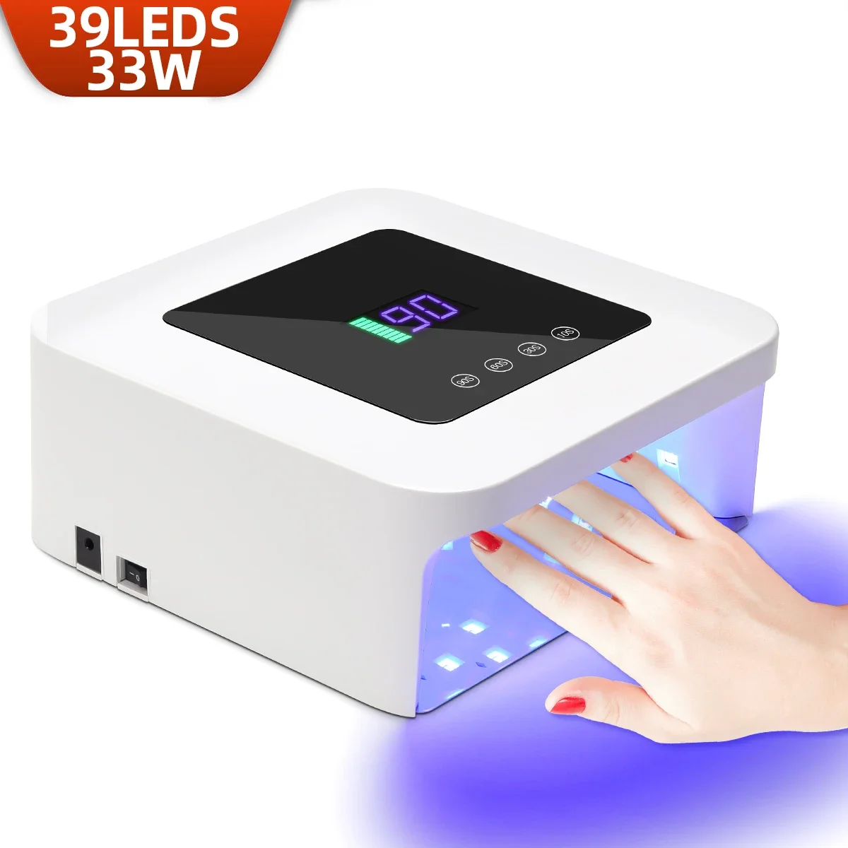 39LEDS Rechargeable UV LED Nail Lamp Professional Cordless Gel Polish Drying Lamp For Manicure With Built-in Battery Nail Art