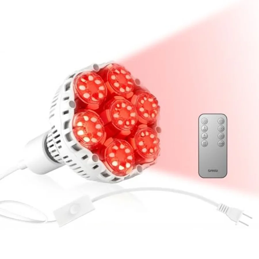 

SANSI Red Light Therapy for Body Face 660nm 850nm 56Pcs Dual Chip LEDs High Irradiance Infrared Light Therapy Lamp Handheld for