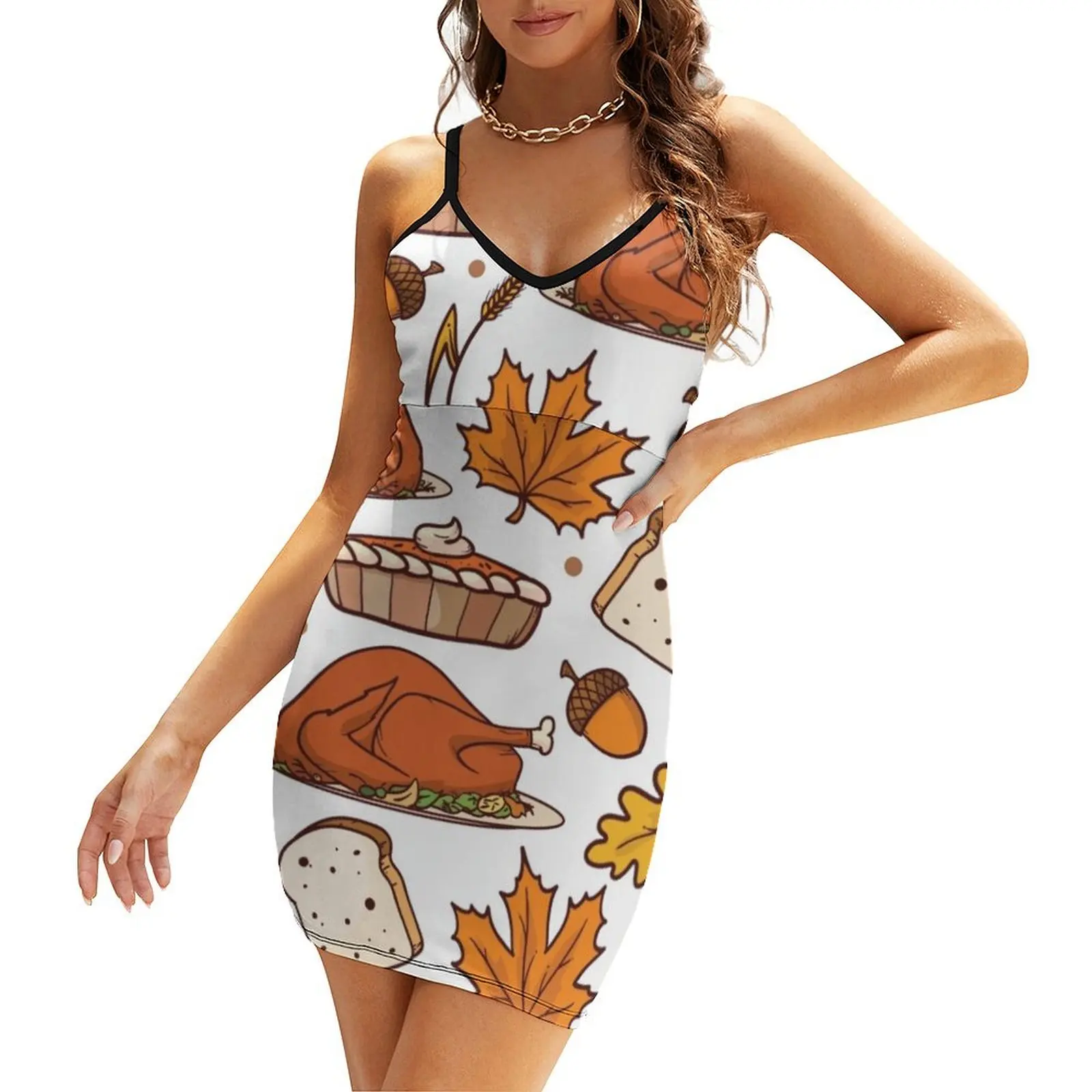 

THANKSGIVING Sling Dress dresses for womens 2024 evening dresses ladies birthday dress for women luxury 2024 beach dress