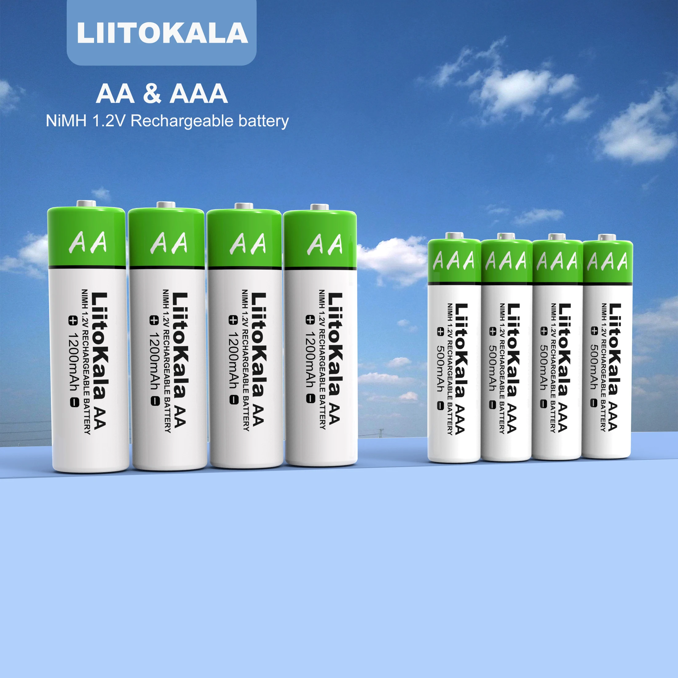 1-60PCS Liitokala New 1.2V AA 1200mAh Ni-MH Rechargeable Battery For Temperature Gun Remote Control Mouse Toy Batteries