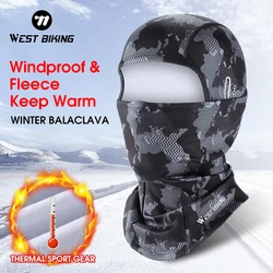 WEST BIKING Winter Cycling Caps Full Face Tactical Balaclava Mask  Fleece Warm Camo Men Hat MTB Road Bike Thermal Sport Gear