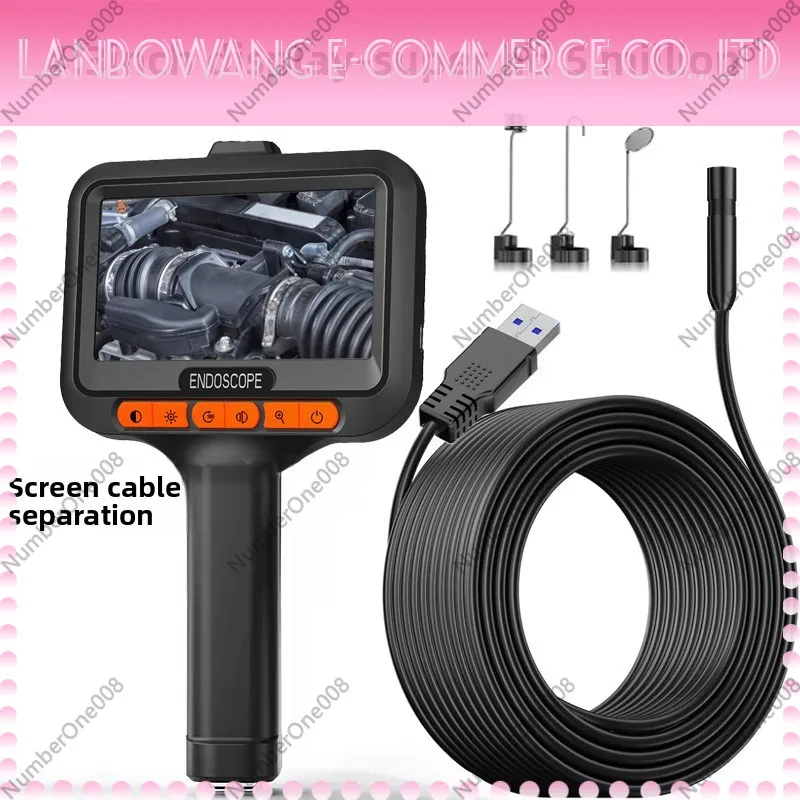 4.3 Inch HD Borescope 1080P with Display, Waterproof Probe for Auto Repair Pipeline Dredging Industrial Inspection Camera