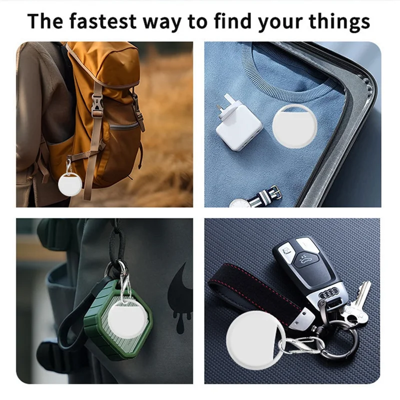 4 PCS Smart Air Tag GPS Tracker Key Finder GPS Global Positioning Bluetooth Mini GPS Tracker Pet Key Bag Finder For IOS-X64A