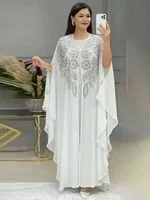Abayas pour femmes dubaï luxe 2024 mousseline de soie Boubou robe de mode musulmane Caftan Marocain Occasions de fête de mariage Djellaba Femme 2