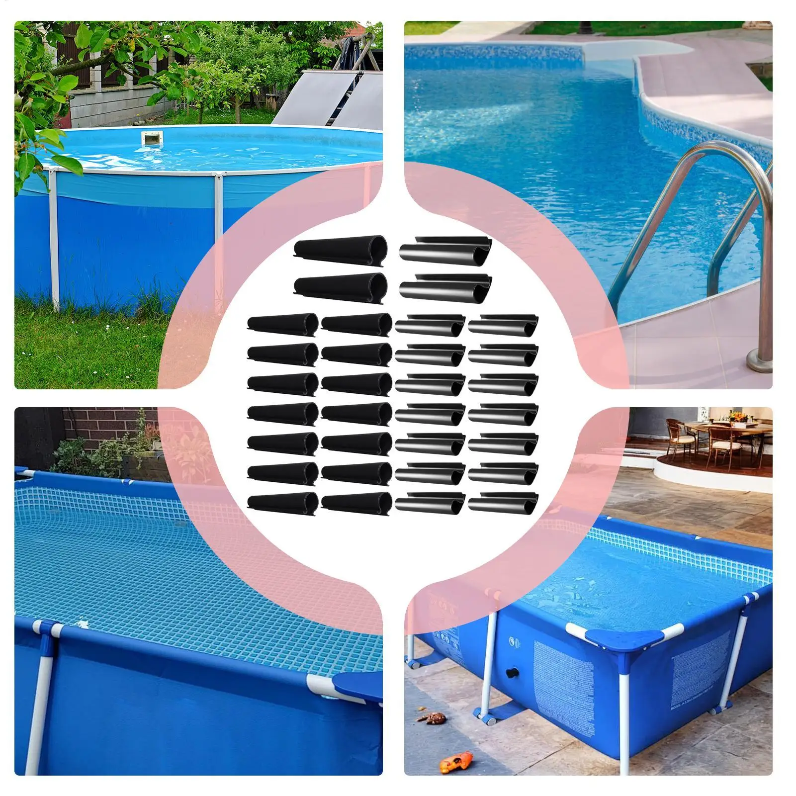 فوق الأرض غطاء حمام السباحة كليب قبضة آمنة المضادة للانزلاق 4.7in الشتاء غطاء حمام السباحة كليب للمبتدئين عشاق البستنة #5