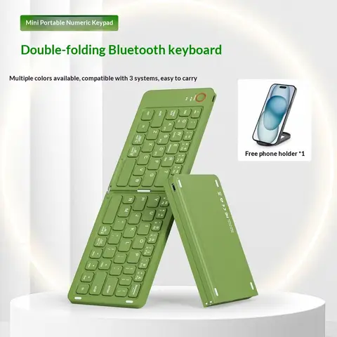 Generic Wireless Foldable Bluetooth Keyboard Mini Portable Slim Magnetic For Laptop Tablet Mobile Phone Office Travel