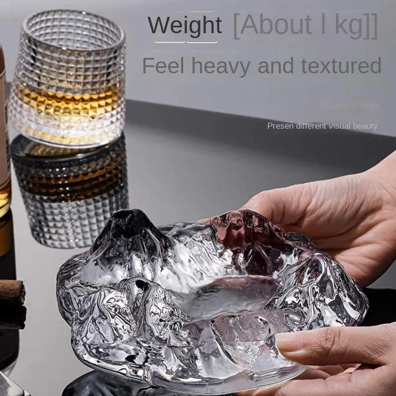 High-End Glacier Ashtray Crystal Glass High-Grade Decoration