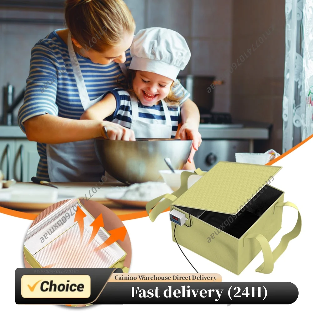Folding Bread Proofing Box with Temp Control Dough Proofer for Sourdough Bread Baking Pizza Yogurt Kombucha