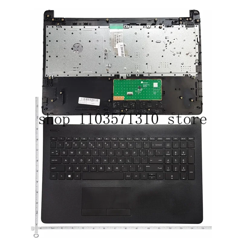 

New For HP 15-BS 15-BW 15-CD 15-BS015DX TPN-C129 TPN-C130 250 255 256 G6 US keyboard Palmrest Upper Cover Touchpad 925010 -001