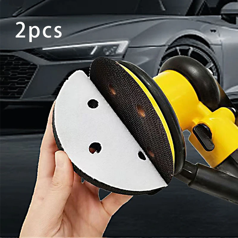 2/3/4/5/6in Car Polishing Pad Kit Self-adhesive Sponge Cushion Protector Abrasive Tools Sandpaper Buffing Backing Pads 2pcs
