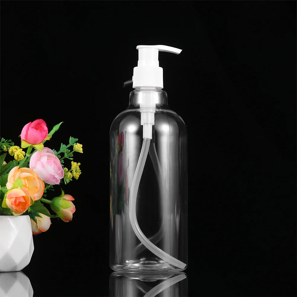 

8 set 500Ml Refillable Pump Bottles Reusable For Shampoo Liquid Soap Body Wash Essential Oil Transparent Container Portable