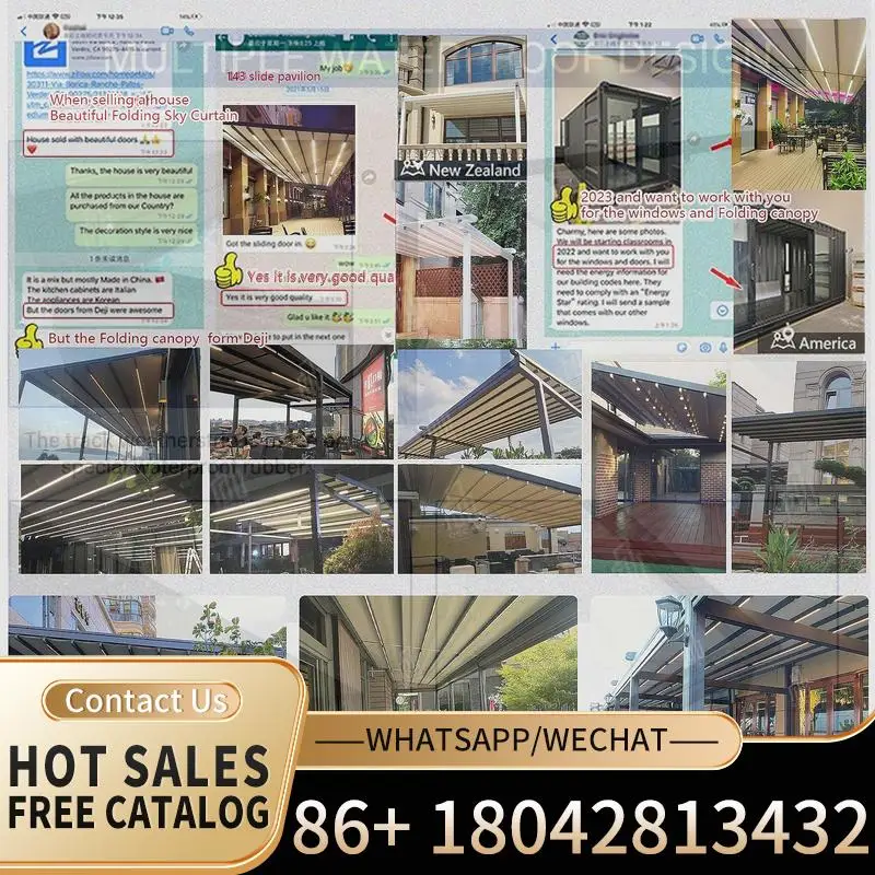 

Retractable Aluminum Motorized PVDF Foldable Outdoor Awning and Pergola for Garden Patio Balcony Retractable Canopy Pergola