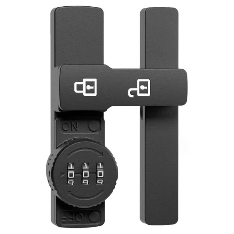 

180 Degree Barn Door Lock Latch Fluorescent Secure Your Home Easily Install Keyless Entry Zinc Alloy Matte Black Durable