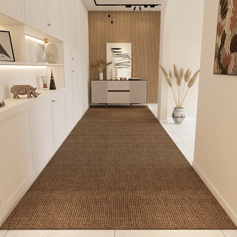 Hallway Floor Mat Dustproof Wear-resistant Carpet Entrance Door Mats Long Large Area Rug Solid Color Style Home Decoration Rugs