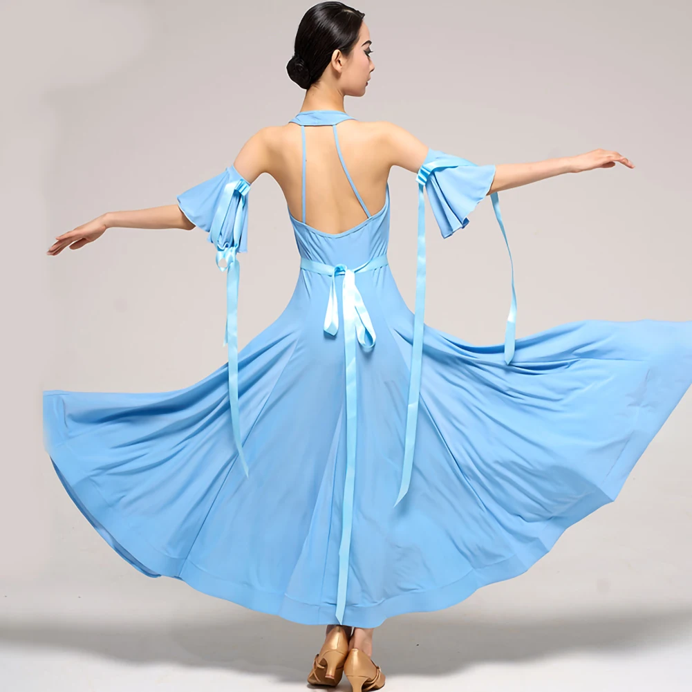 Walzerkleid, ärmellos, Party, Gesellschaftstanz, Praxis, Schwarz, Stereo, Blume, Standard-Wettbewerbskostüm, Tango, Orange