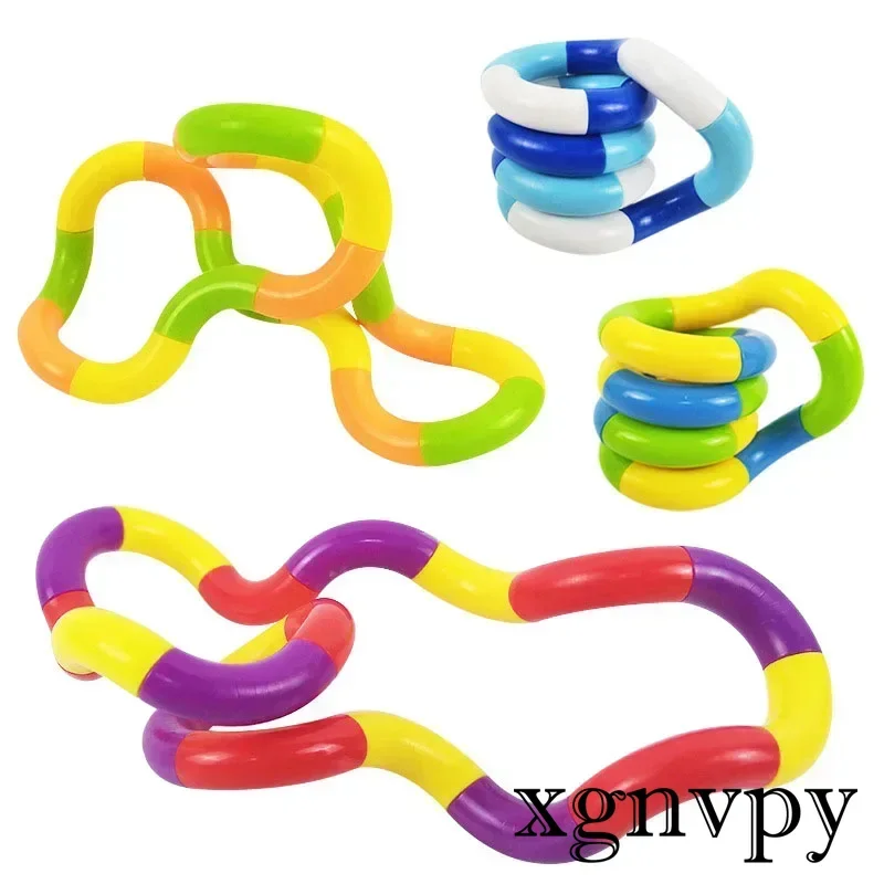 Xgnvpy 1pc Tangle Rope Twist fidget Toy Rrainbow Circle Sensory Autism Therapy Jouet Anti Stress Enfant Juguete Antiestres Niños