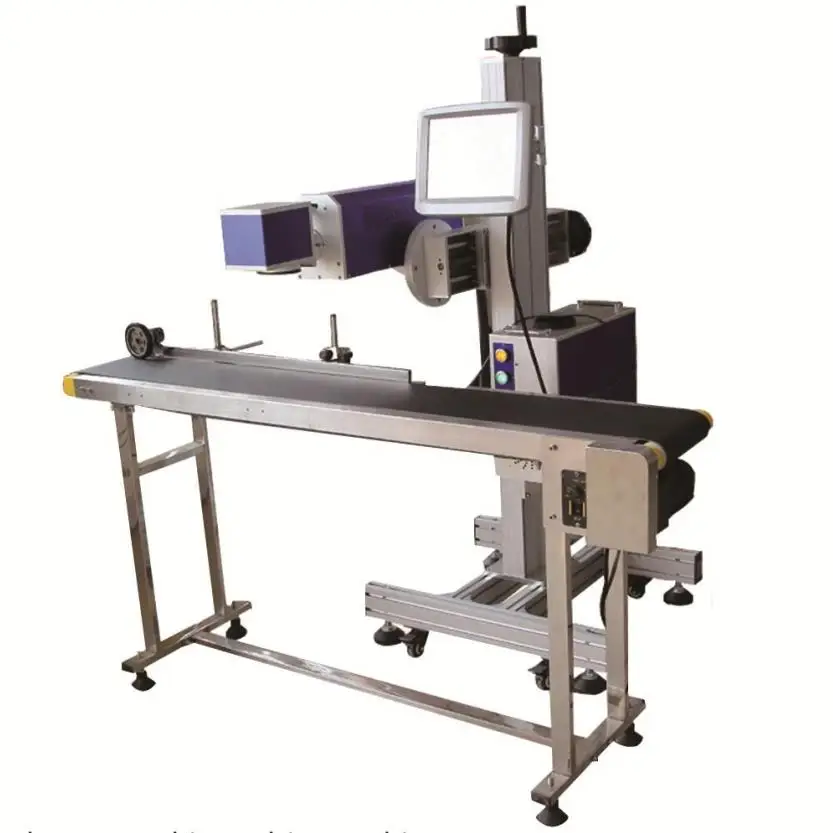 

Flying Fiber La-ser Marking Machine La-ser Marking Machine With Support Tablet Encoder And Fiber Sensor