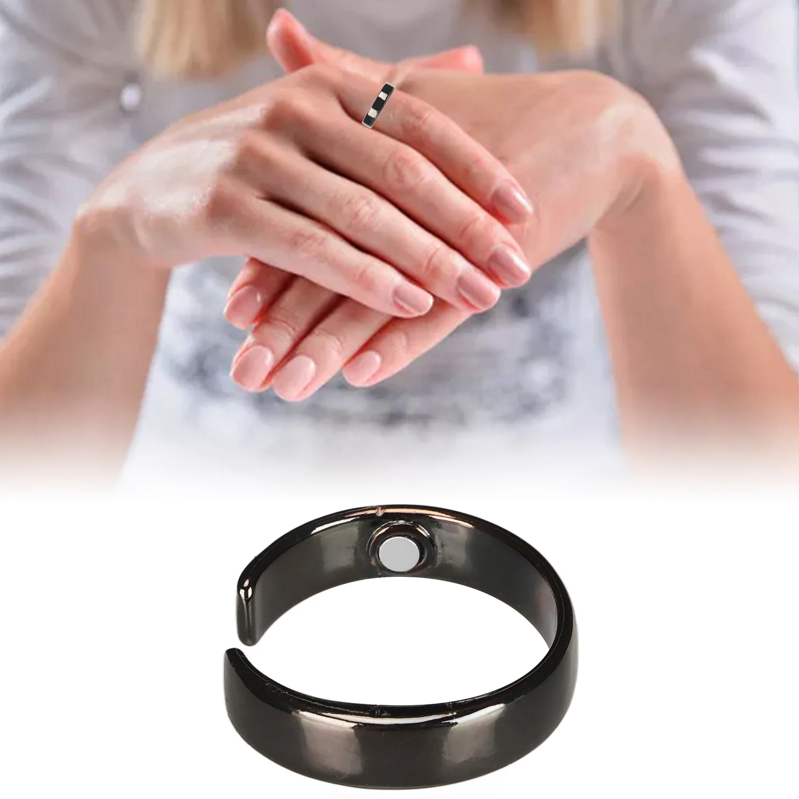 Snoring Prevention Ring Men Women Adjustable Fatigue Relief Sleeping Aid Magnetic Acupressure Ring Men Women Magnetic Ring