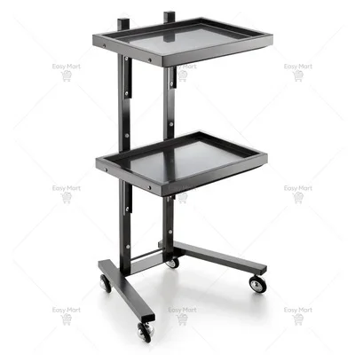 Stainless Steel Foldable Tool Cart Beauty Salon/Barber Shop Trolley Storage workbench supermarket 2-tier tool cart