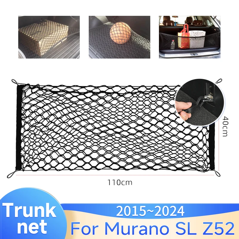 

Car Trunk Nets For Nissan Murano SL Z52 Hybrid 2015-2024 2023 2022 Trunk Cargo Nets Nylon Elastic Storage Organizers Accessories