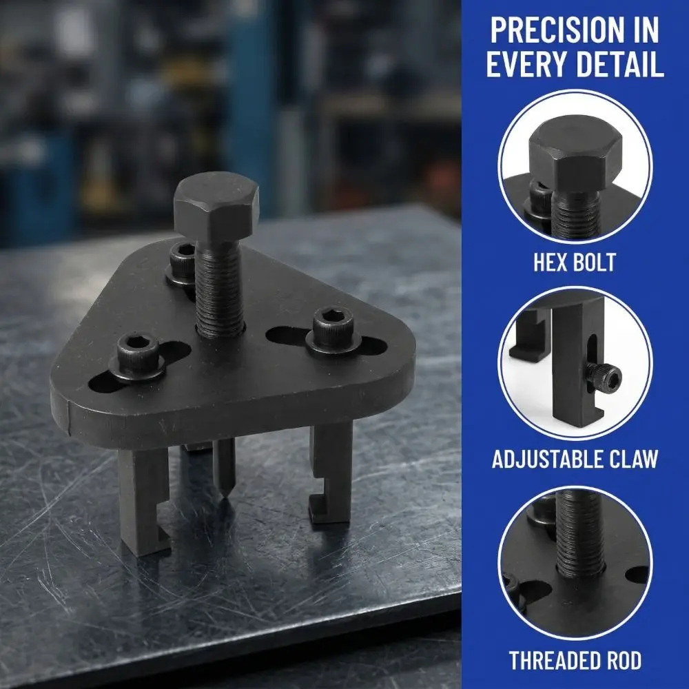 

Adjustable Capacity 15-55mm AC Compressor Puller Tool Alloy Construction Triangular Style AC Bearing Puller Tool Circular Style
