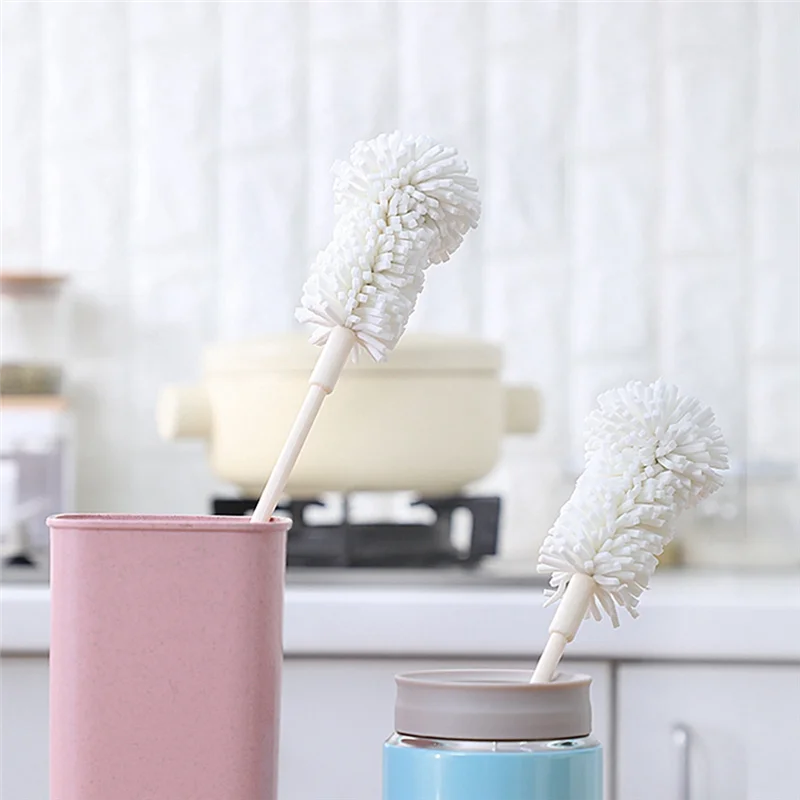 

A96K-Sponge Brush Cup Scrubber Cleaner Kitchen Cleaning Tool Bottle